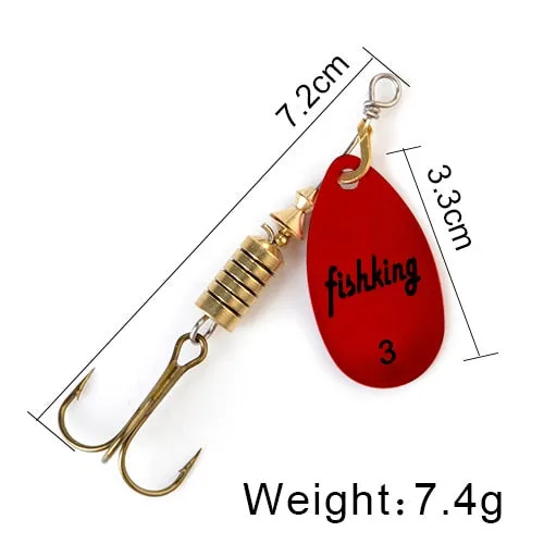 Bait 3.9g 4.6g 7.4g 10.8g 15g Spoon Lures pike Metal With Treble Hooks Arttificial Bass Bait Fishing Lure