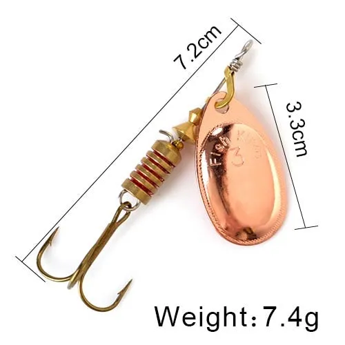 Bait 3.9g 4.6g 7.4g 10.8g 15g Spoon Lures pike Metal With Treble Hooks Arttificial Bass Bait Fishing Lure