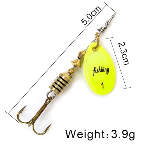 Bait 3.9g 4.6g 7.4g 10.8g 15g Spoon Lures pike Metal With Treble Hooks Arttificial Bass Bait Fishing Lure