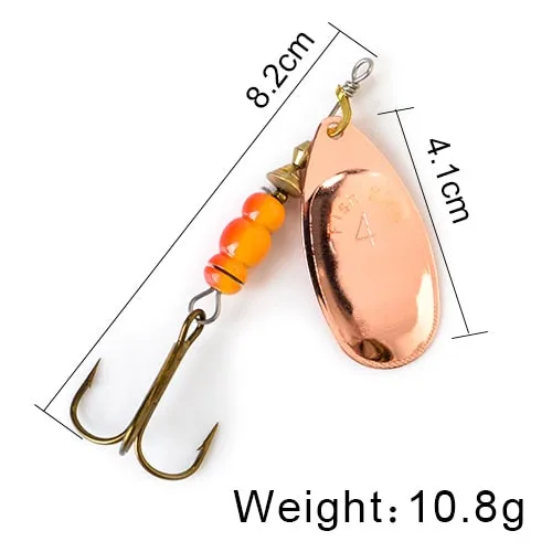 Bait 3.9g 4.6g 7.4g 10.8g 15g Spoon Lures pike Metal With Treble Hooks Arttificial Bass Bait Fishing Lure