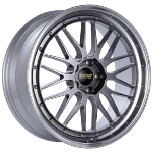 BBS LM 17x7.5 4x100 ET40 Diamond Black Center / Diamond Cut Lip Wheel -70mm PFS/Clip Required