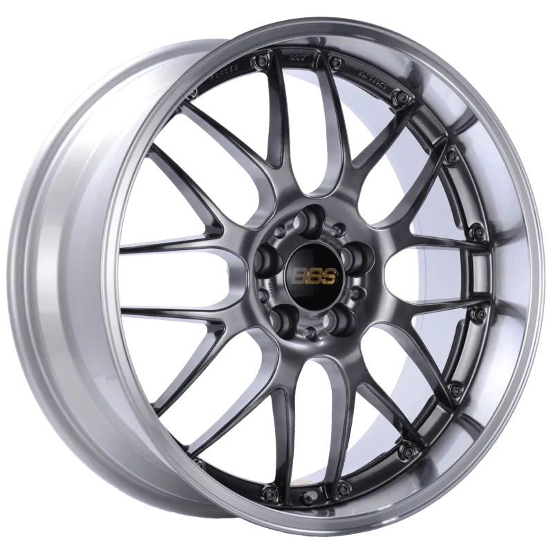 BBS RS-GT 18x9.5 5x112 ET32 Diamond Black Center Diamond Cut Lip Wheel -82mm PFS/Clip Required