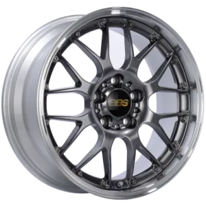 BBS RS-GT 20x8.5 5x112 ET38 Diamond Black Center Diamond Cut Lip Wheel - 82mm PFS Required