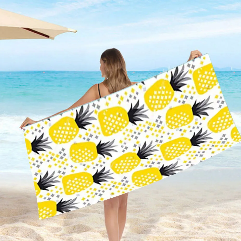 Beach towel microfiber sand free towel absorbent quick-drying soft blanket with bag for portable outdoor sand free towel