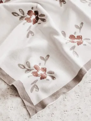 Bencer & Hazelnut Cotton Knit Blanket - Secret Garden