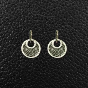 Black & White Diamond Dangle Earrings