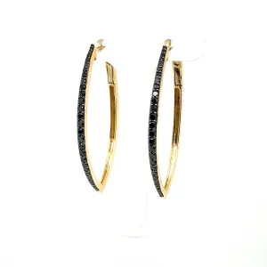 Black Diamond Pointed Hoops