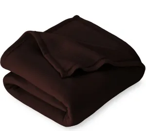 BSB HOME Plain Polar Fleece Heavy Weight Double Bed Blanket Warm Soft & Comfortable for Winter/AC Room/Hotel/Donation/Travelling (Coffee, 1200 Gram, 90x90 Inches)