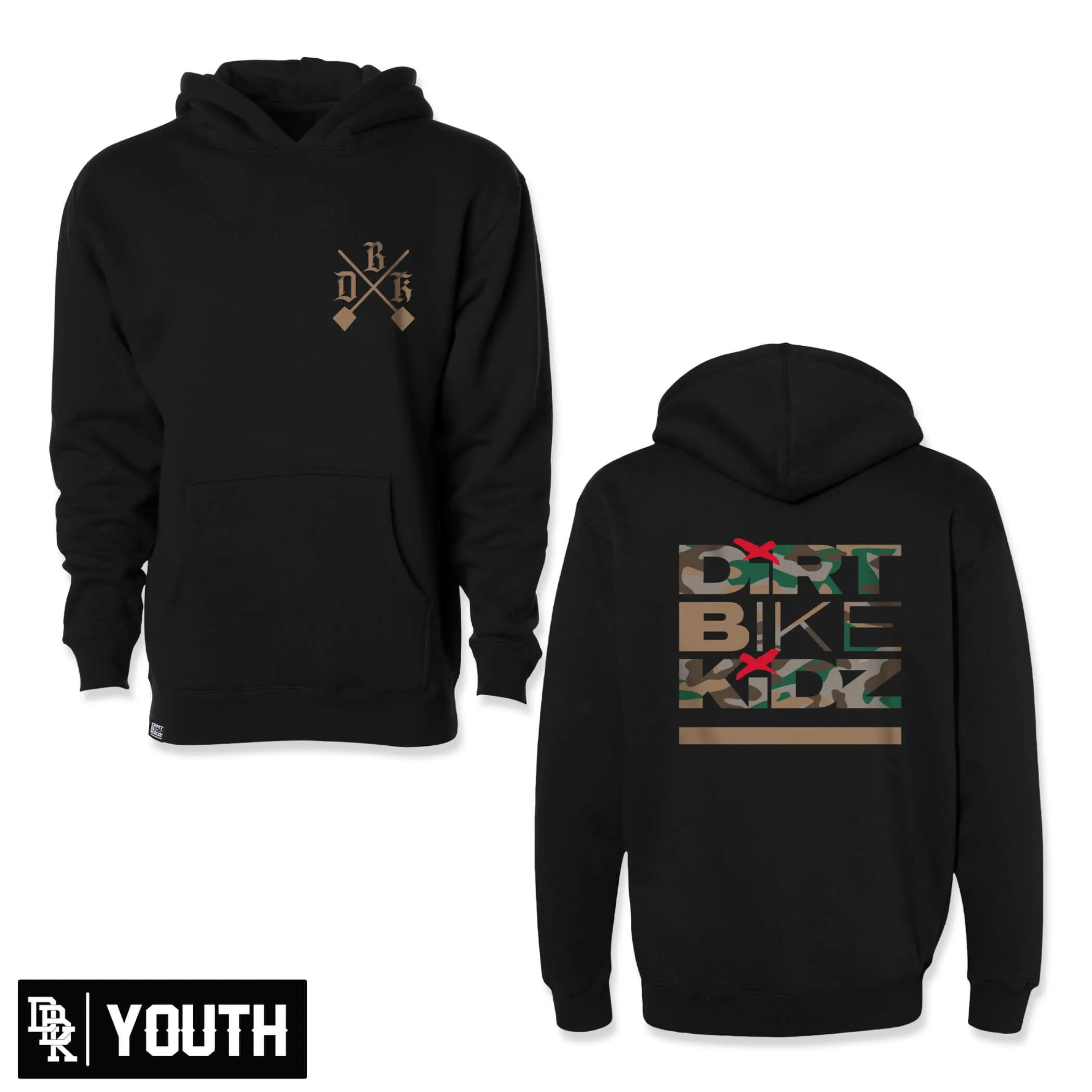 Camo Shovels - Youth Hoodie