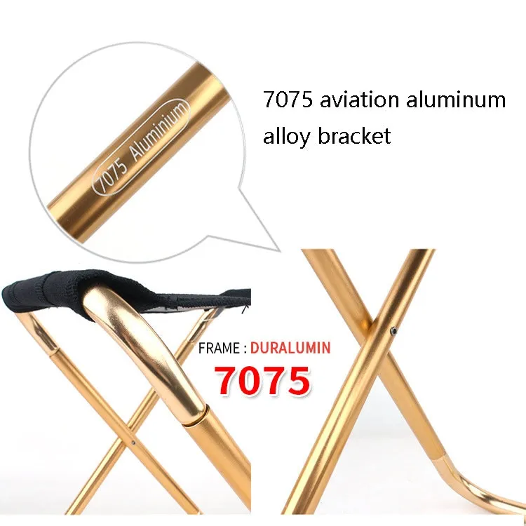 CLS 7075 Aluminum Alloy Fishing Chair Portable Camping Train Stool, Size: 24.8x22.5x27cm(Scorching Sun)