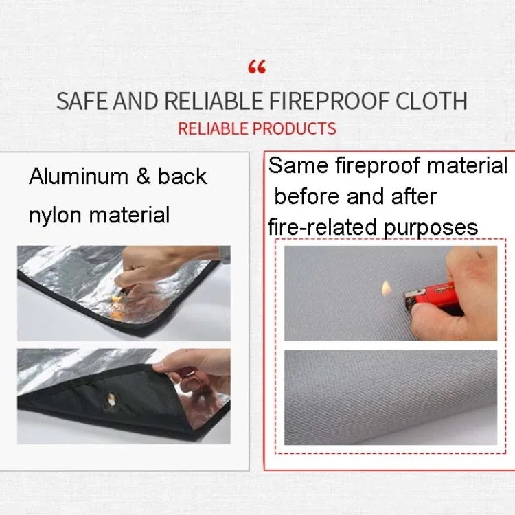 CLS Outdoor Camping Fireproof Cloth Picnic Barbecue Heat Insulation Mat Flame Retardant Fiberglass Fire Blanket, Size:105x60cm