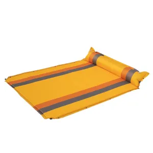 Color Matching Automatic Inflatable Outdoor Sports Double Camping Air Cushion, Size:190x130x3.5cm(Orange)