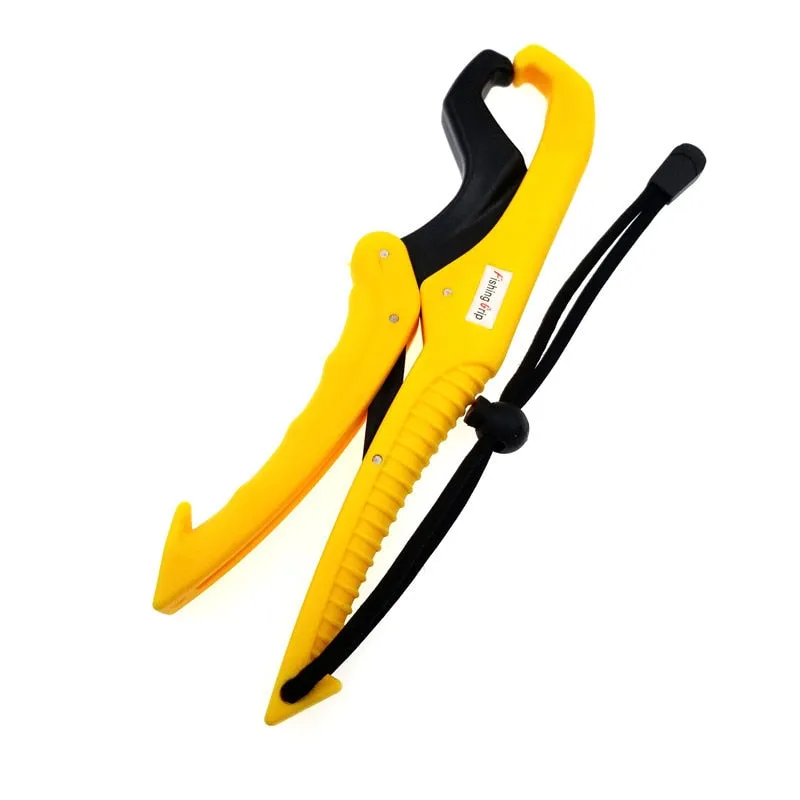 Fish Grabber Plier Controller Practical Fishing Gripper Gear Tool ABS Grip Tackle Holder Fish Clamp with Adjustable Rope