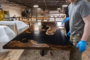 Grafted Walnut Dining Table with Extensions