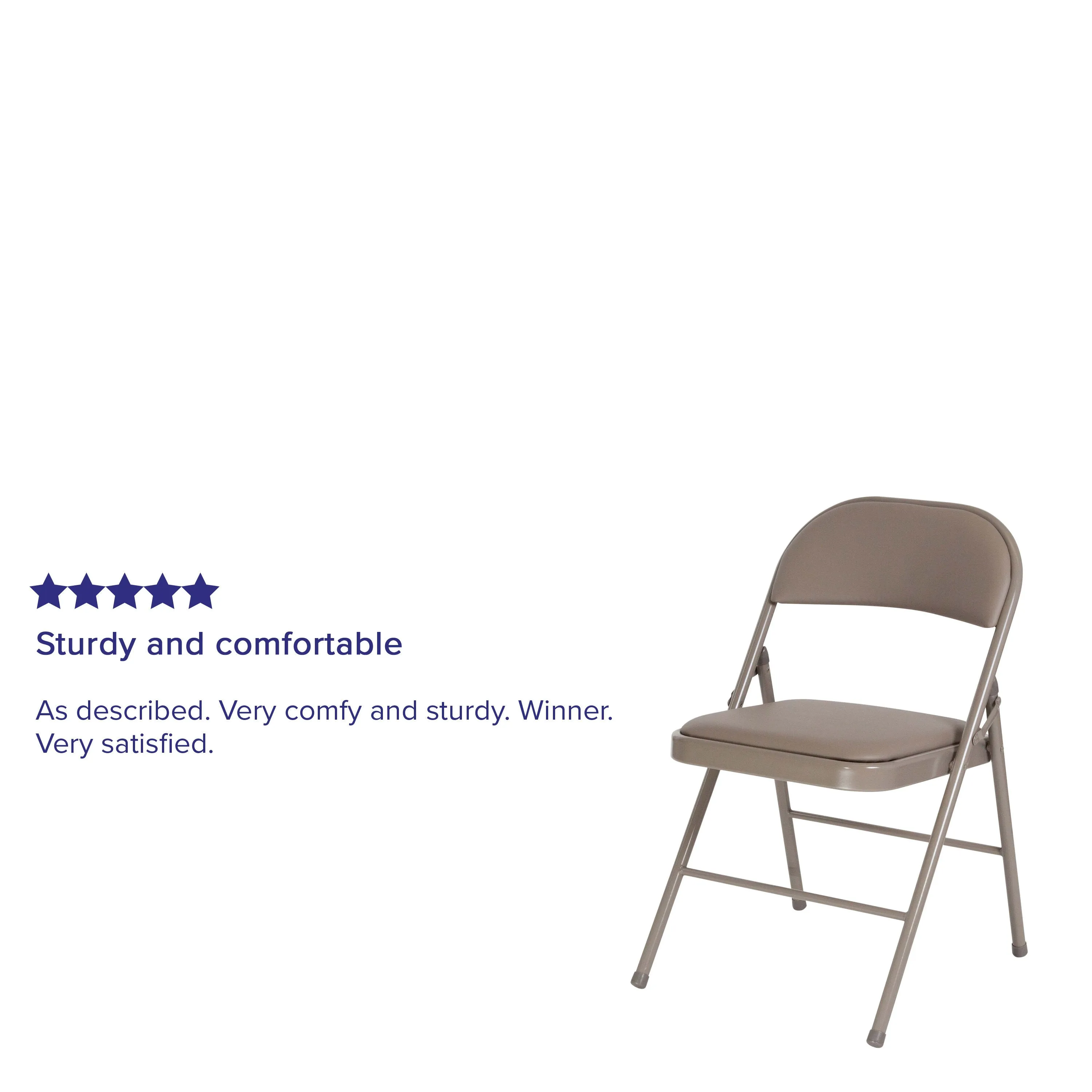 HERCULES Series Double Braced Vinyl Folding Chair