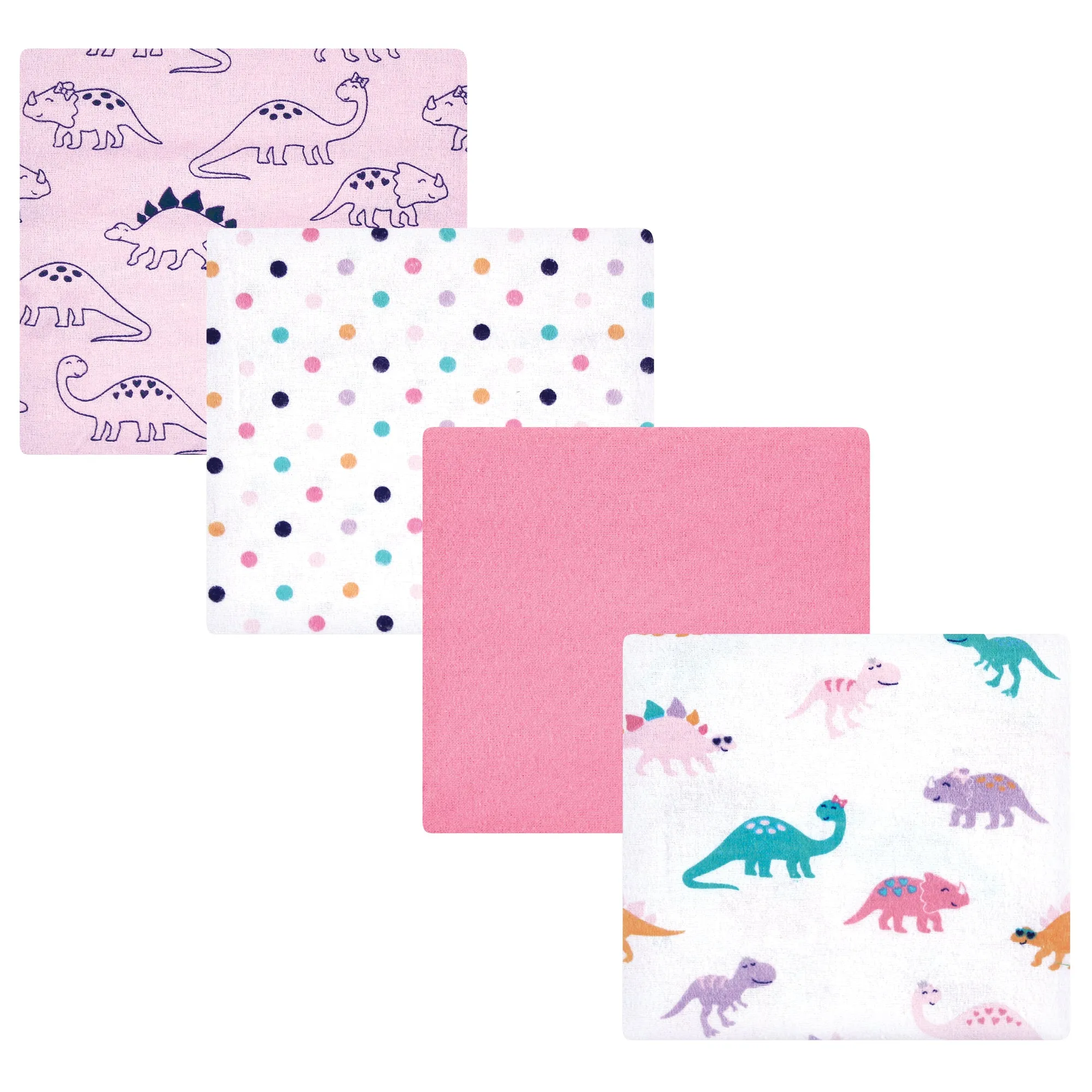 Hudson Baby Cotton Flannel Receiving Blankets, CuteASaurus