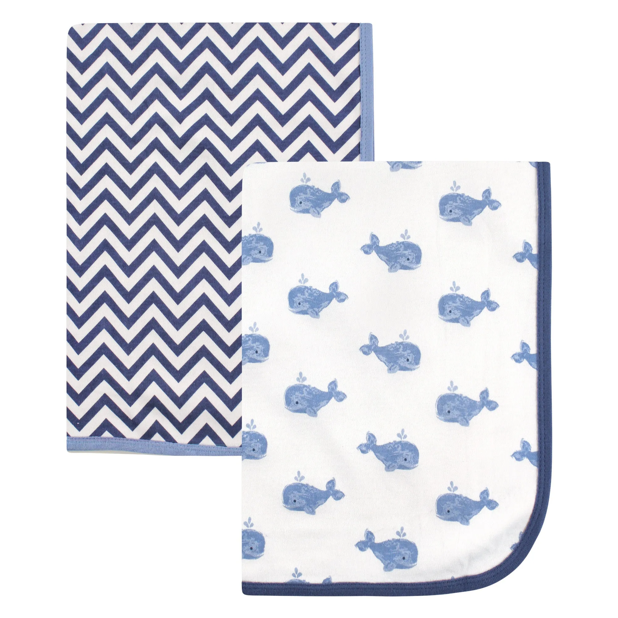 Hudson Baby Cotton Swaddle Blankets, Whale