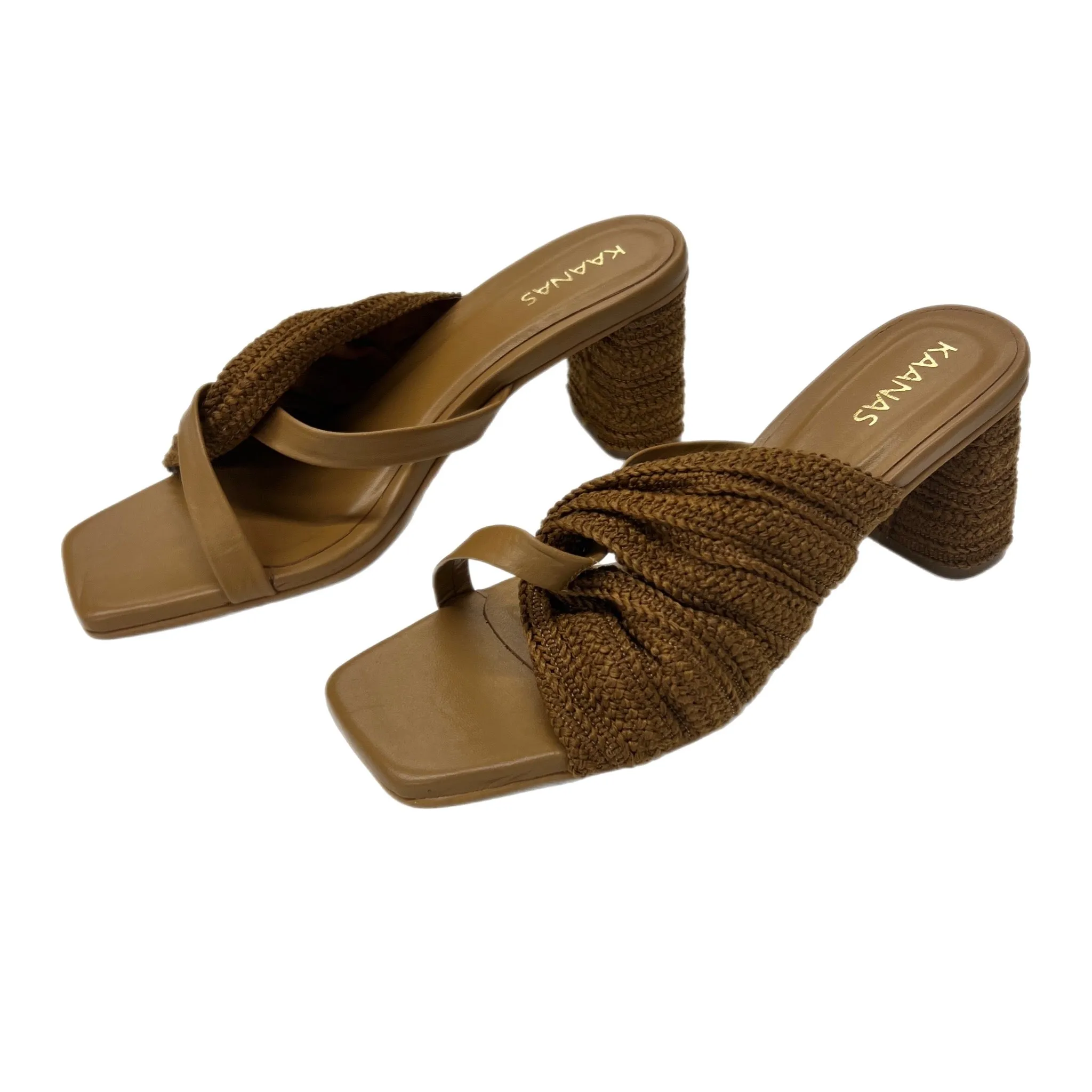 Kaanas - Tenorio Asym Textured Heel - CARAMEL