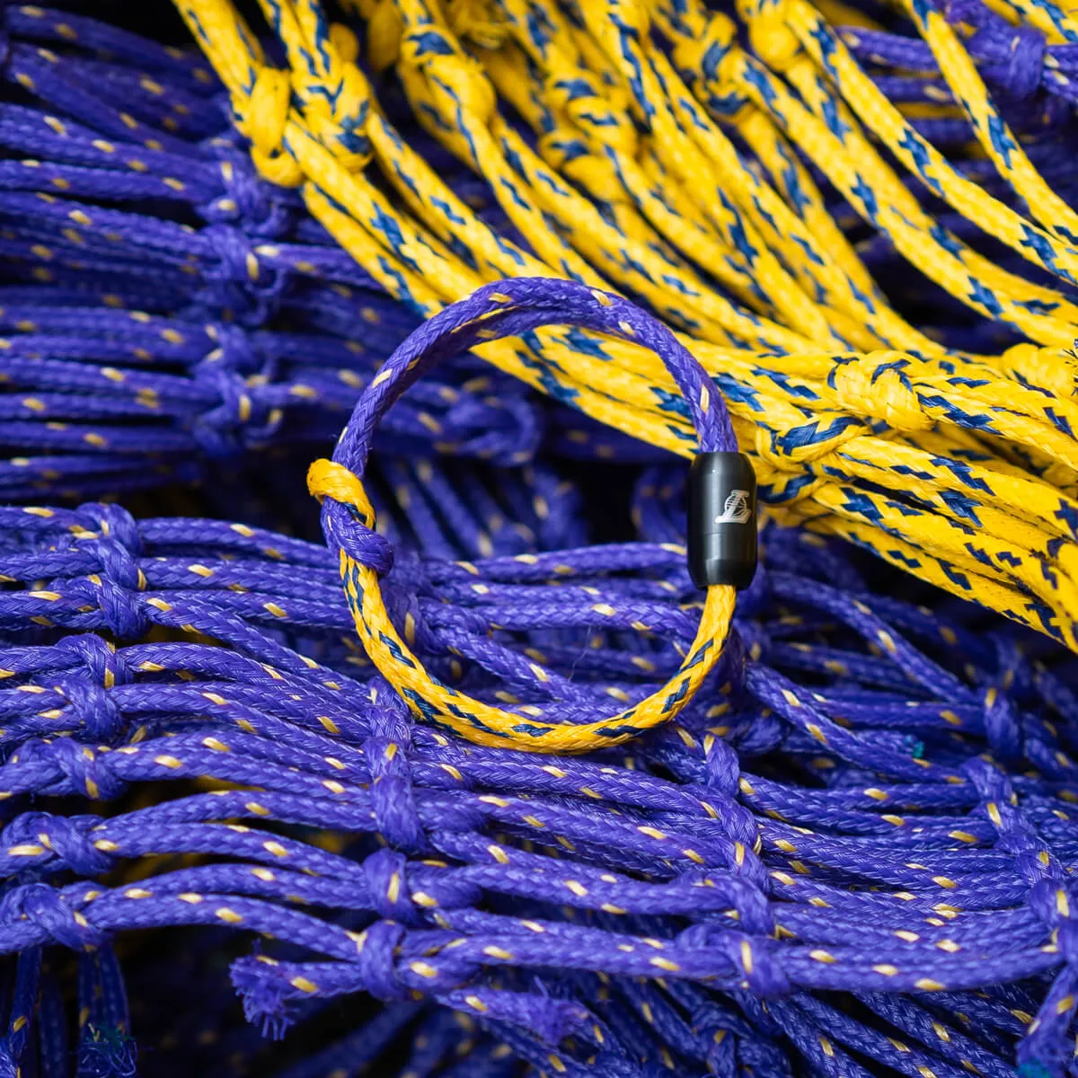 LA Lakers Bracenet Purple & Gold Upcycled Fishing Net Bracelet