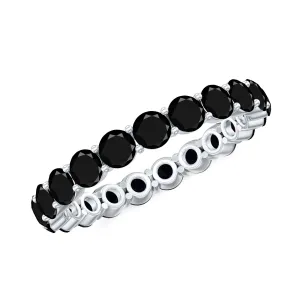 Lab Grown Black Diamond Classic Eternity Ring