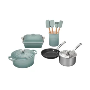 Le Creuset 12 Piece Mixed Material Set, Sea Salt