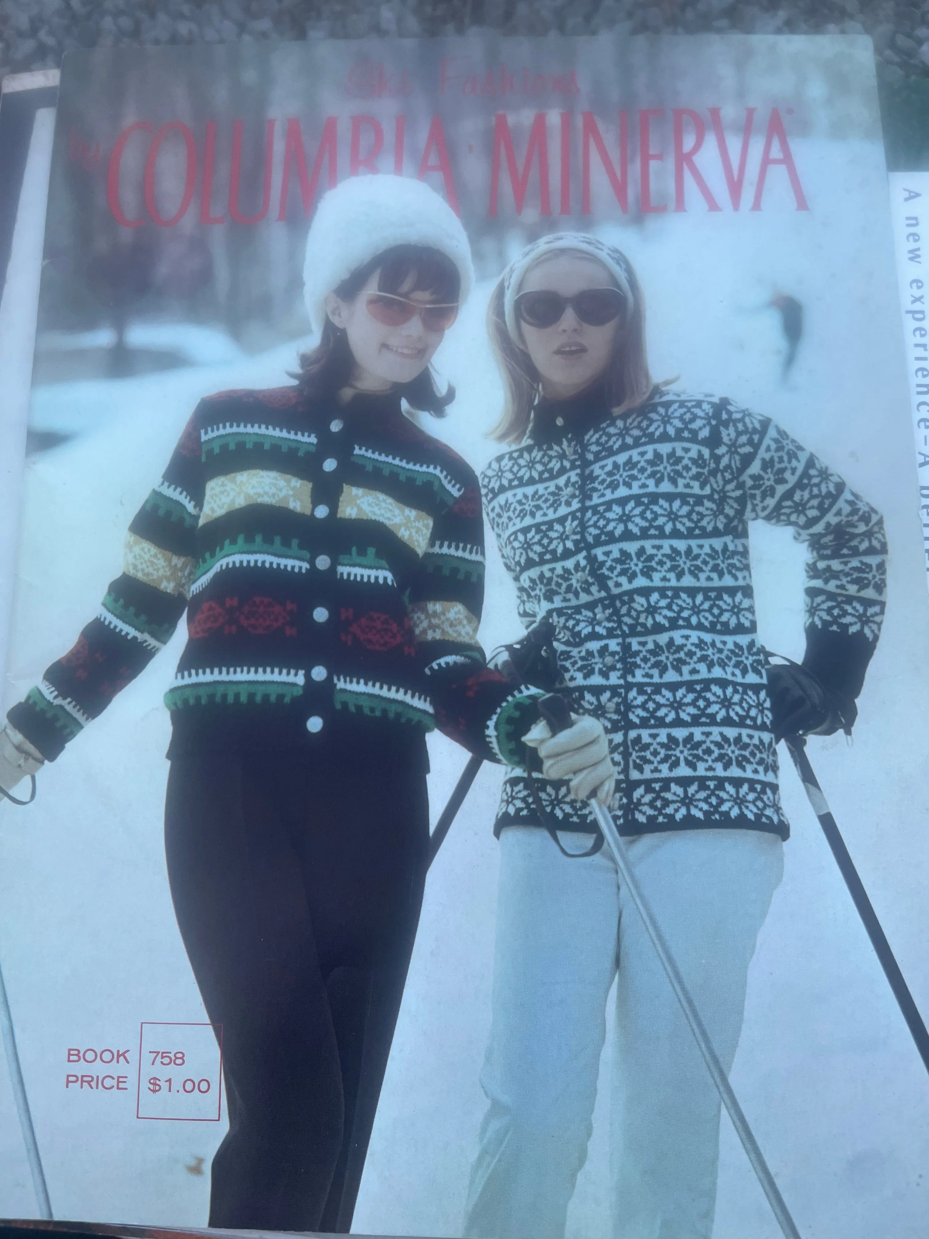 <€€ Vintage Ski Fashions Columbia Minerva 758 Pattern Book 1965 Men Women Children Ski Ephemera