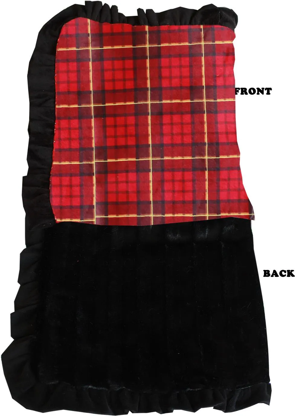 Luxurious Plush Pet Blanket Red Plaid Full Size