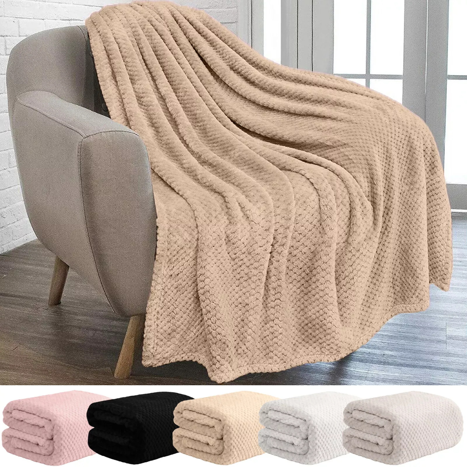 Luxury Popcorn Waffle Blanket