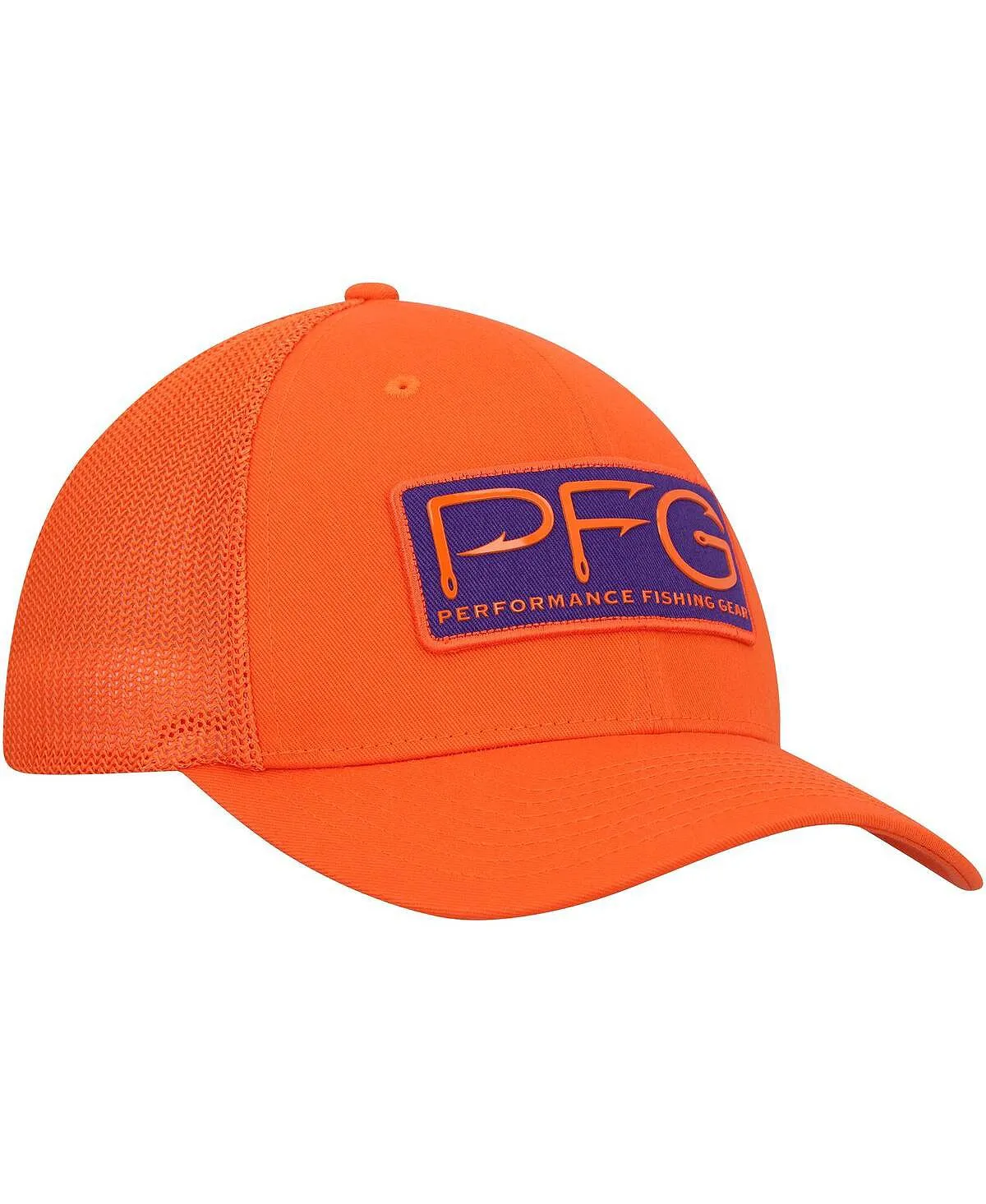 Men's Orange Clemson Tigers PFG Hooks Flex Hat Columbia