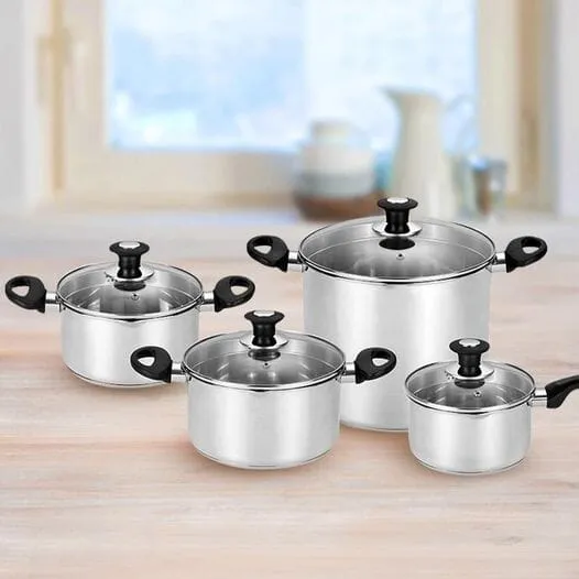 Muhler Cookware set 8pcs Stainless Steel