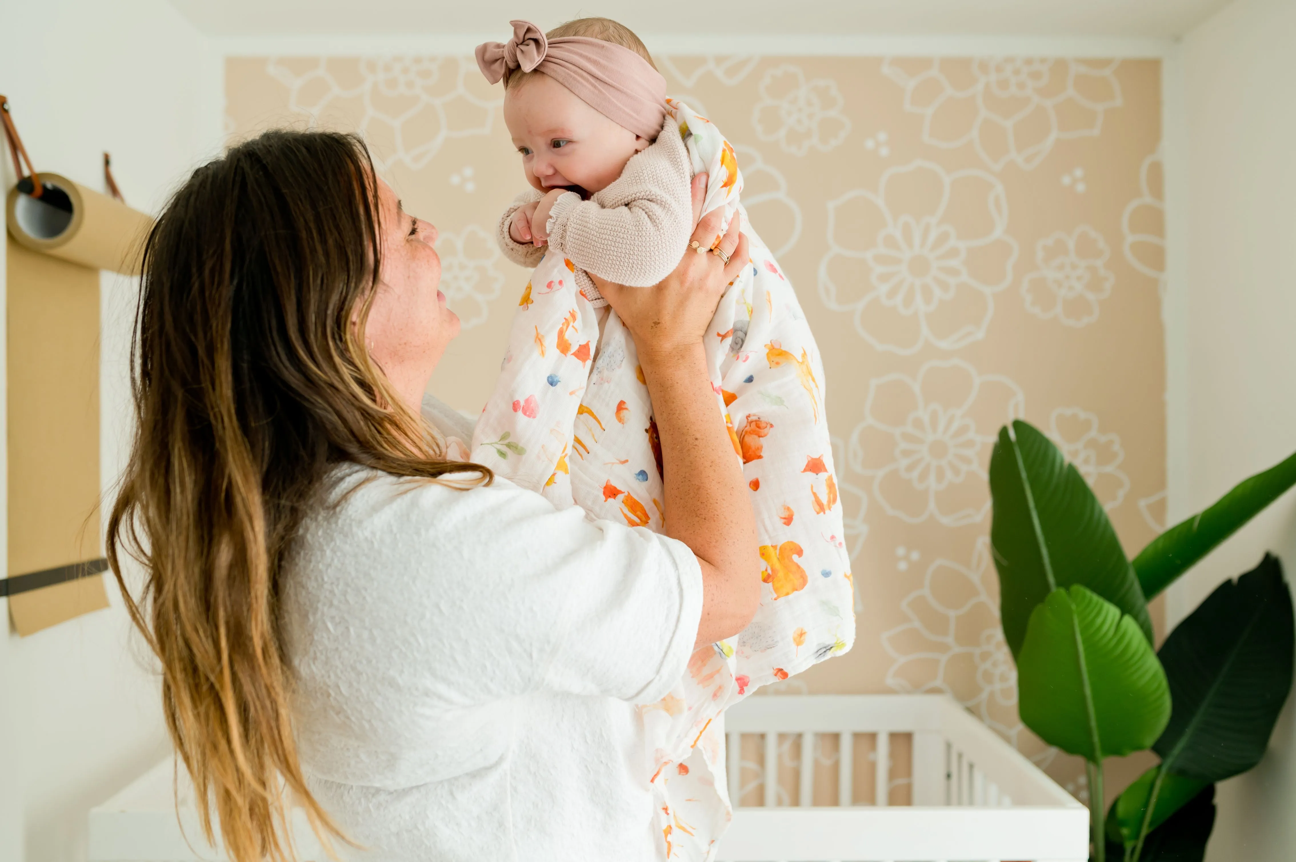 Muslin Swaddle Blanket - Woodland Animals