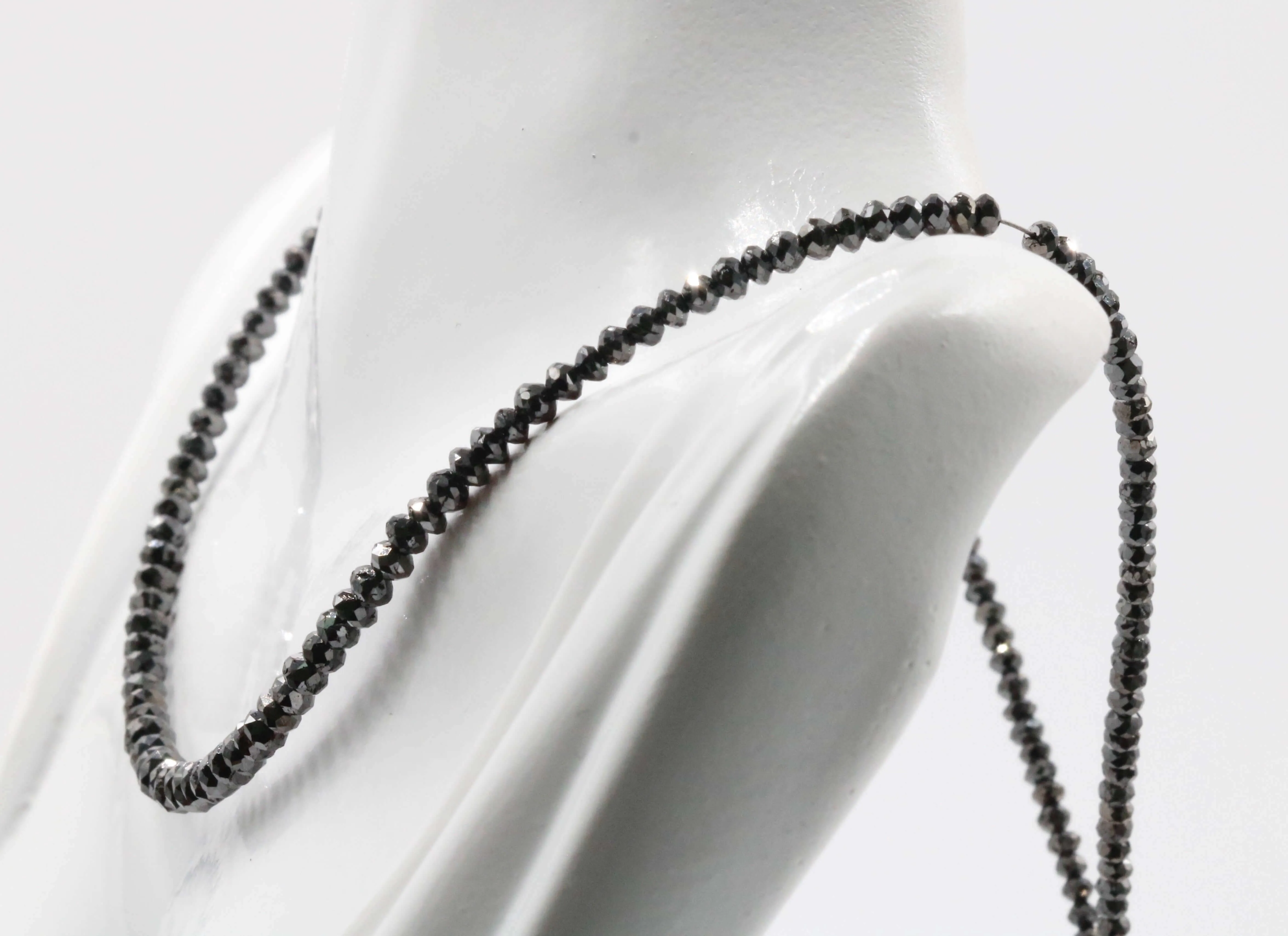 Natural Black Diamond Beads Black Beads DIY Necklace Diamond Beads Black Diamond DIY Necklace for Women April Necklace Inches SKU 6142775