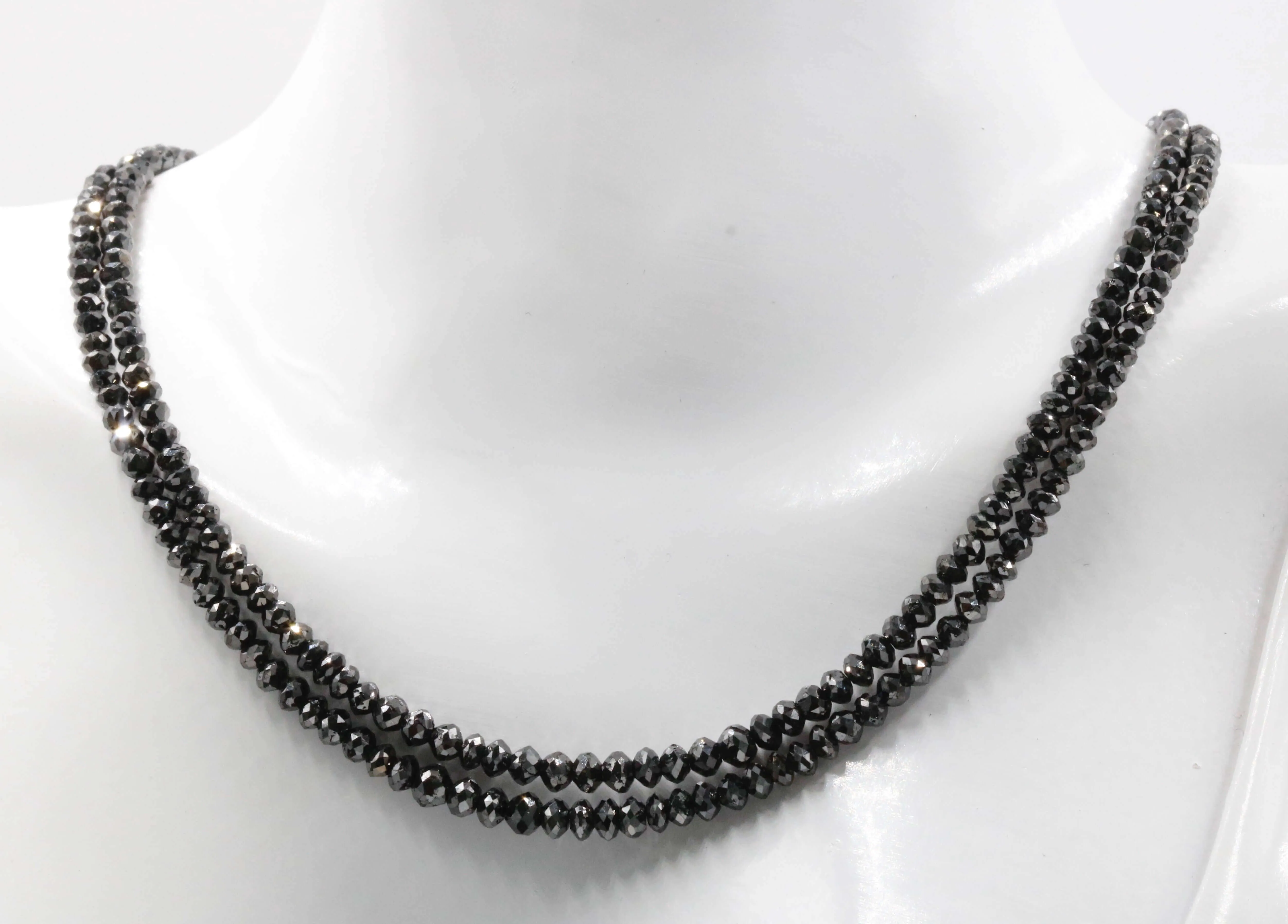 Natural Black Diamond Beads Black Beads DIY Necklace Diamond Beads Black Diamond DIY Necklace for Women April Necklace Inches SKU 6142775