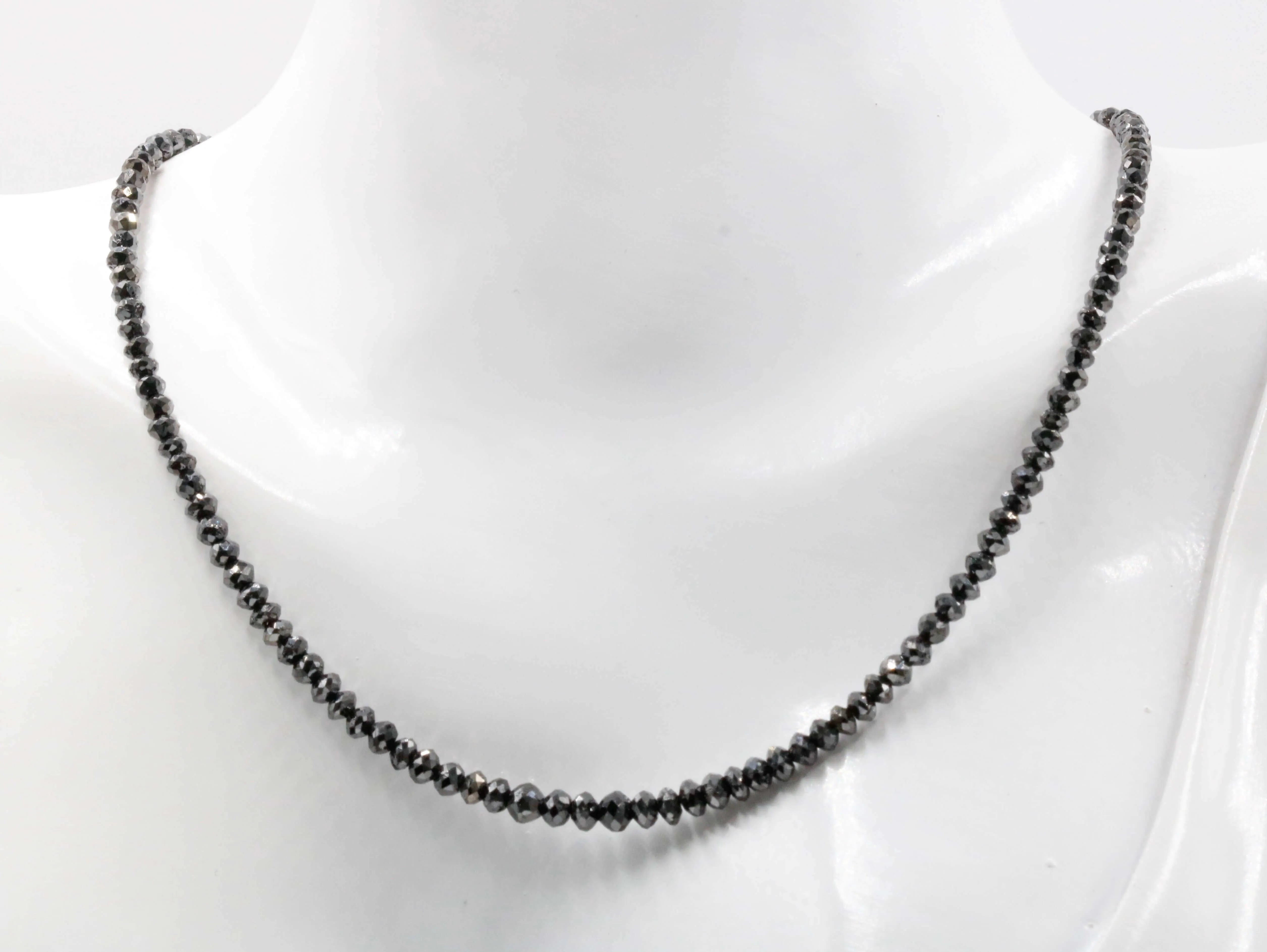 Natural Black Diamond Beads Black Beads DIY Necklace Diamond Beads Black Diamond DIY Necklace for Women April Necklace Inches SKU 6142775