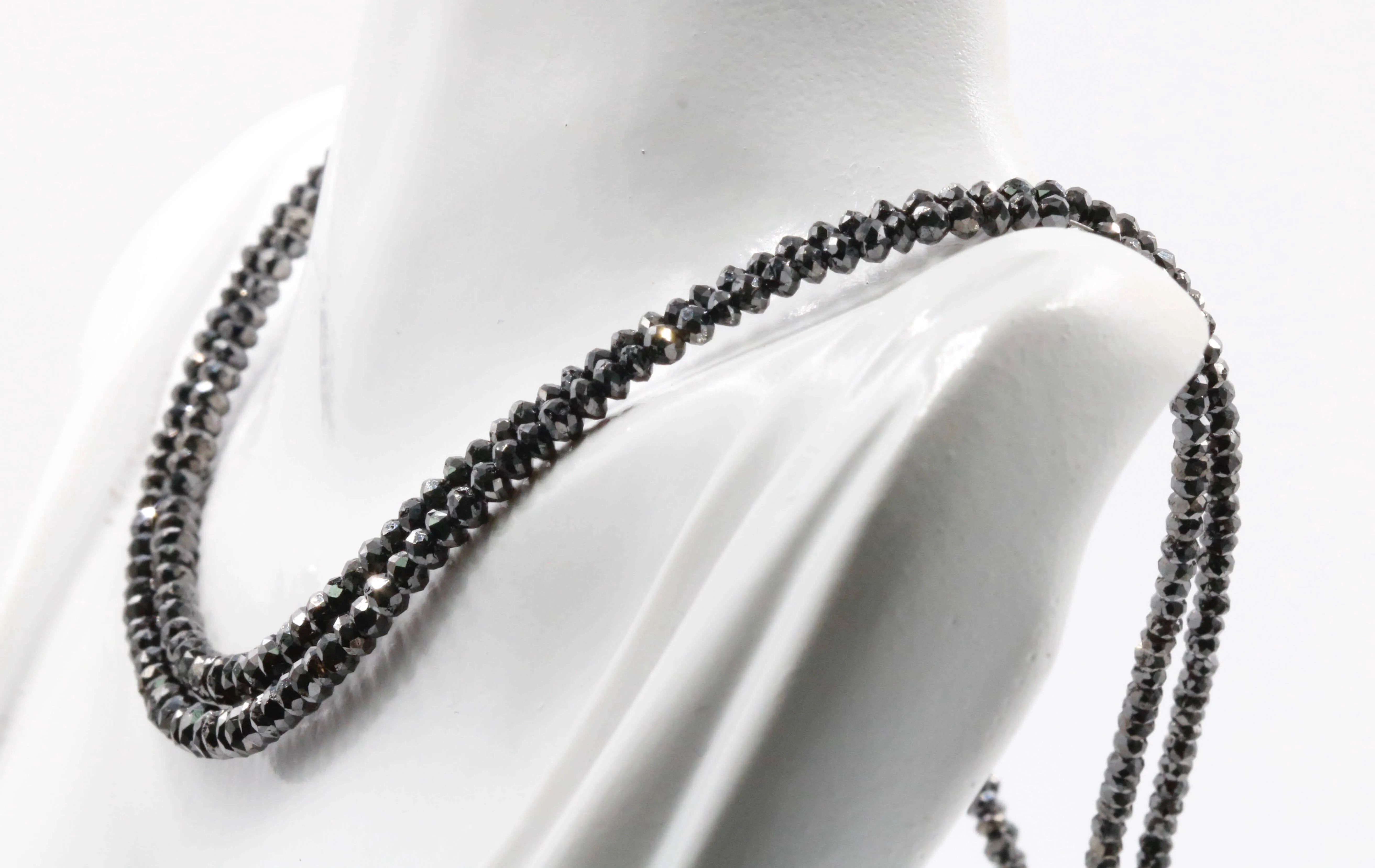 Natural Black Diamond Beads Black Beads DIY Necklace Diamond Beads Black Diamond DIY Necklace for Women April Necklace Inches SKU 6142775