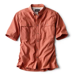 Orvis Men's SS Open Air Plaid Caster Shirt / Sunset