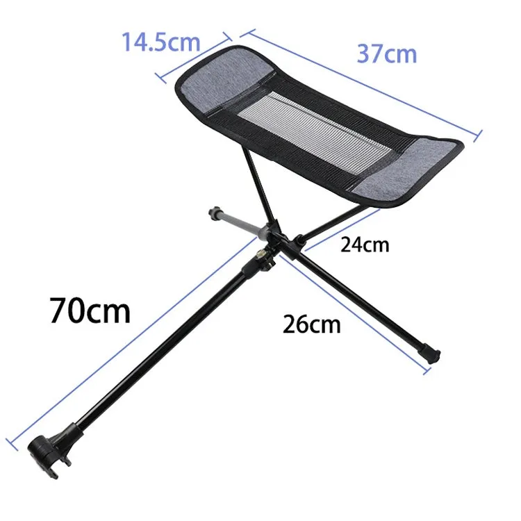 Outdoor Beach Chair Aluminum Alloy Ultra Light Camping Barbecue Fishing Portable Folding Back Chair(Folding Chair   Telescopic Tripod)