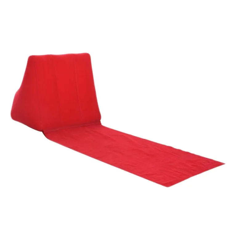 Outdoor Beach PVC Thick Flocked Beach Mat Inflatable Triangle Pad, Size:  150x38x46cm (Red)