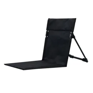 Outdoor Camping Lightweight Comfortable Folding Chair Camping Park Leisure Beach Portable Single Cushion Chair(Black)