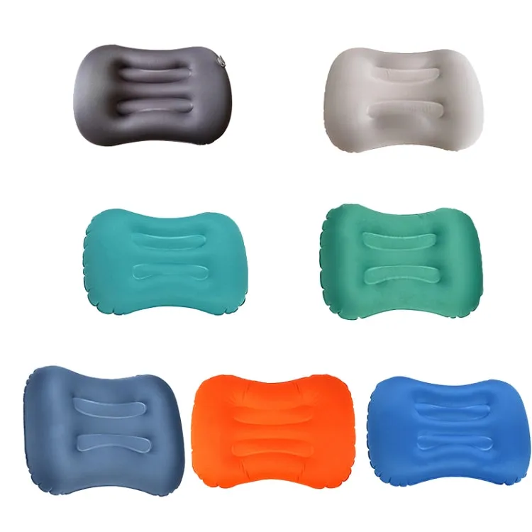 Outdoor Camping Trip Foldable Portable Inflatable Pillow Nap Waist Pillow, Specification:Inflate with Your Mouth(Peacock Blue)