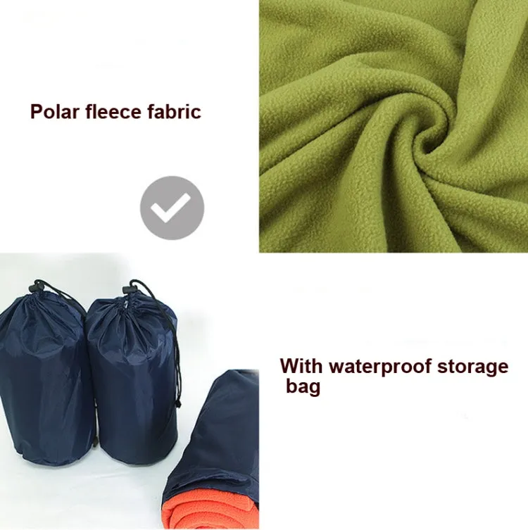 Outdoor Fleece Sleeping Bag Camping Trip Air Conditioner Dirty Sleeping Bag Separated By Knee Blanket During Lunch Break Extra Thick Section (Plaid Cloth)