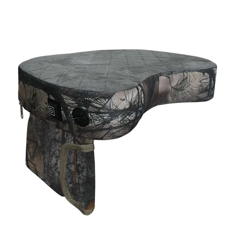 Outdoor Portable Camouflage 3 Gear Adjustable Heated Cushion 40x27x7cm(Leaf)