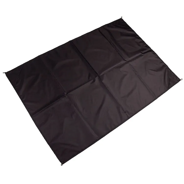 Outdoor Portable Waterproof Picnic Camping Mats Beach Blanket Mattress Mat 150cm*140cm(Black)