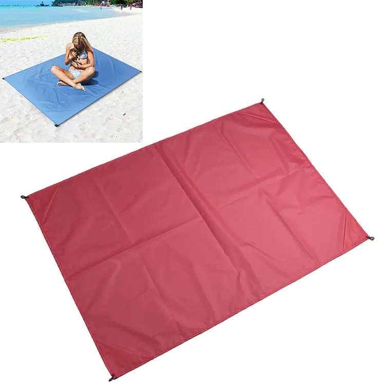 Outdoor Portable Waterproof Picnic Camping Mats Beach Blanket Mattress Mat 150cm*140cm(Rose Red)