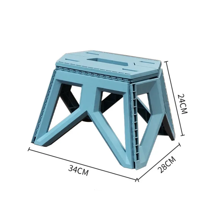 Portable Thickened Plastic Folding Stool Outdoor Fishing Stool, Color: Gray