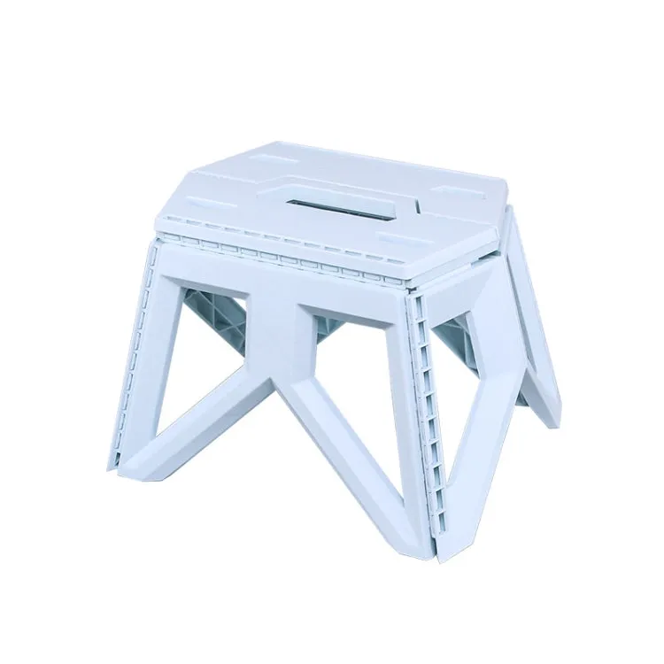 Portable Thickened Plastic Folding Stool Outdoor Fishing Stool, Color: Sky Blue