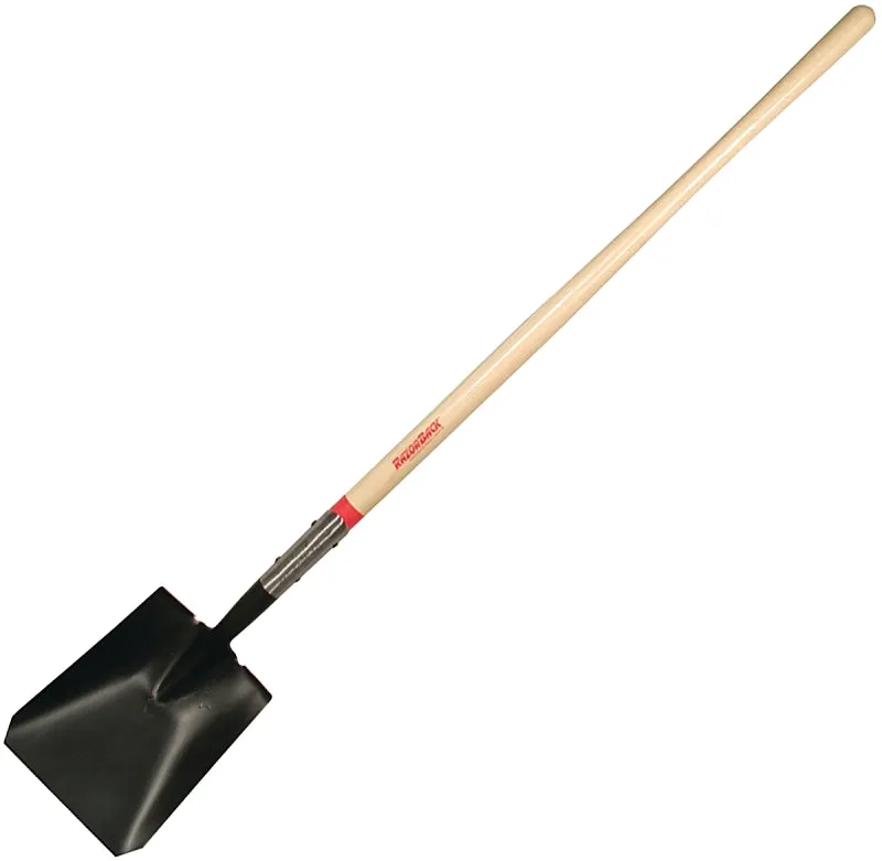 Razor-Back 44363 Shovel, 9-1/2 in W Blade, Steel Blade, Ashwood Handle, 48 in L Handle :EA: QUANTITY: 1