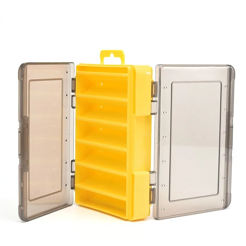 Reversible Lure Case 12&14 Room Double Sided Plastic Bait Jig Storage Box High Strength Fishing Tackle Accessory Boxes