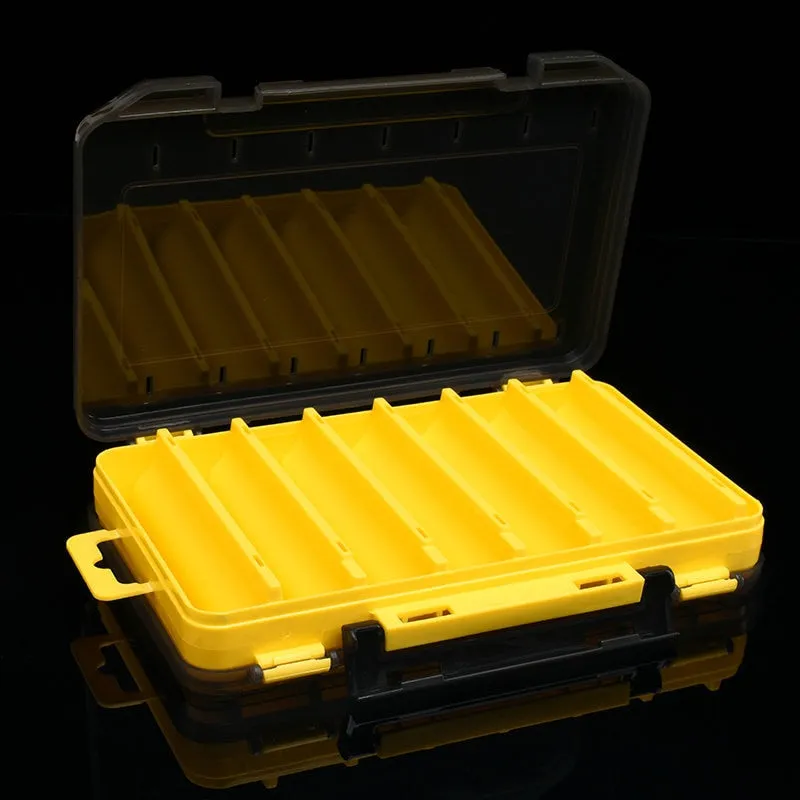 Reversible Lure Case 12&14 Room Double Sided Plastic Bait Jig Storage Box High Strength Fishing Tackle Accessory Boxes