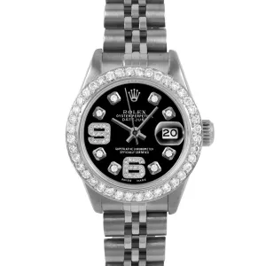 Rolex Datejust 26mm | 6917-SS-BLK-8DA69-BDS-JBL